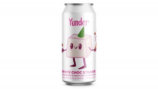 Yonder Brewing White Choc Strawb (CANS)