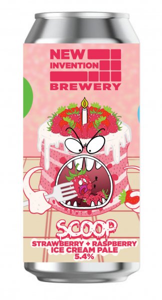 New Invention Brewery Scoop Strawberry & Raspberry (CANS)