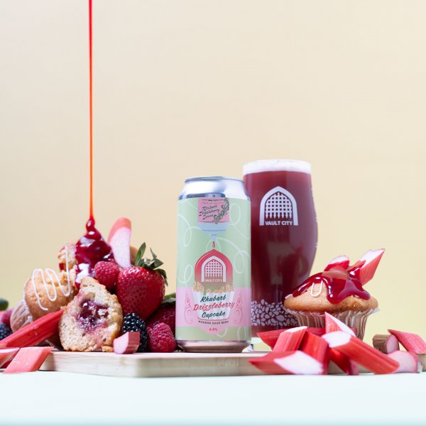 Vault City Rhubarb Drizzleberry Cupcake (CANS)