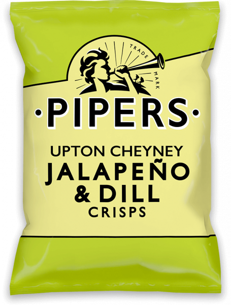 Pipers Crisps Jalapeño & Dill 24 x 40g (Snacks)