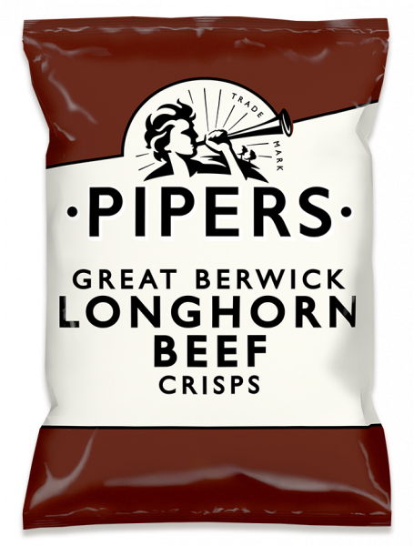 Pipers Crisps Beef 24 x 40g (Snacks)