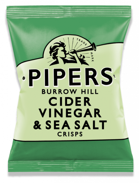 Pipers Crisps Cider Vinegar & Sea Salt 24 x 40g (Snacks)