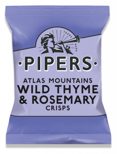 Pipers Crisps Wild Thyme & Rosemary 24 x 40g (Snacks)