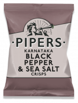 Pipers Crisps Black Pepper & Sea Salt 24 x 40g (Snacks)